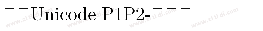宋體Unicode P1P2字体转换